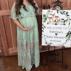 Off Shoulder Lace Maxi Dress Boho